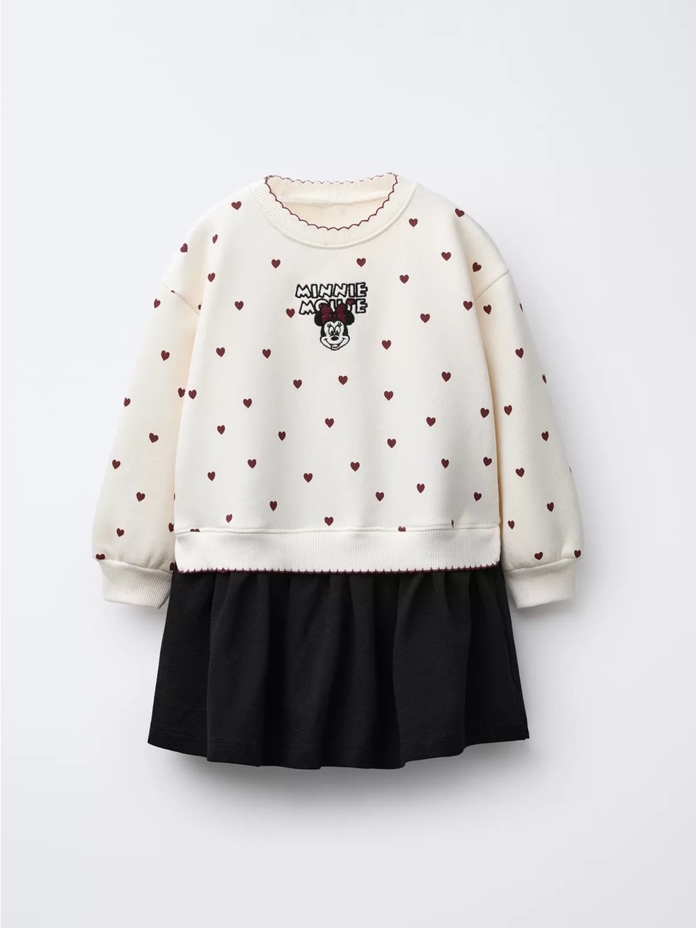 Zara Minnie Mouse Heart Print Dress